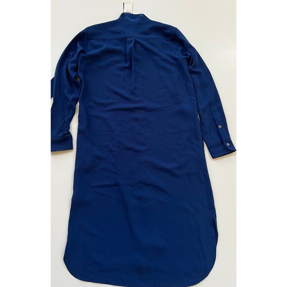 Polo Ralph Lauren Women's Tie Neck Long Sleeve Shirtdress Blue Size 8 $298 NWT - Picture 2 of 16